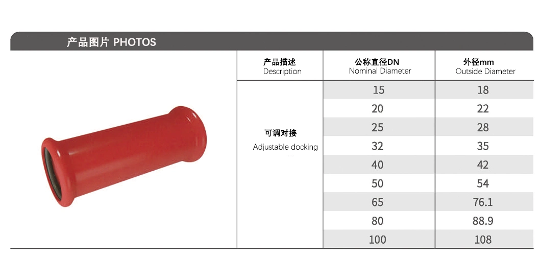 Carbon Steel Fire Fighting Pipe Fitting Adjustable Docking