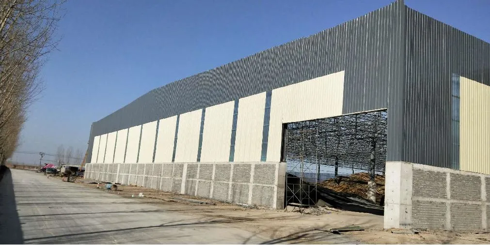 Light Weight Multifunctional Prefabicated Steel Frame Building for Production, Storage, Office Use