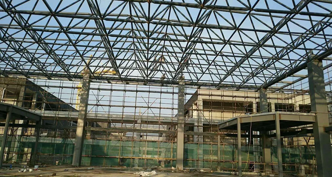 Light Weight Multifunctional Prefabicated Steel Frame Building for Production, Storage, Office Use