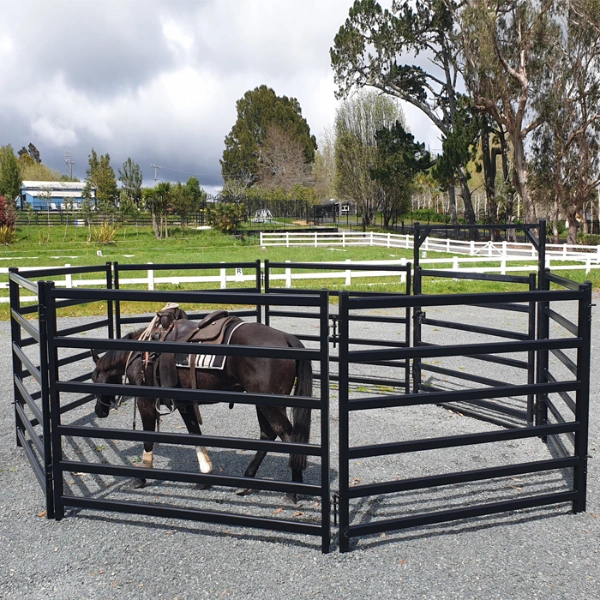 8.6m Horse Panel and Gates Round Pen Horse Yards Panels Stockyard Systems Horse Yards