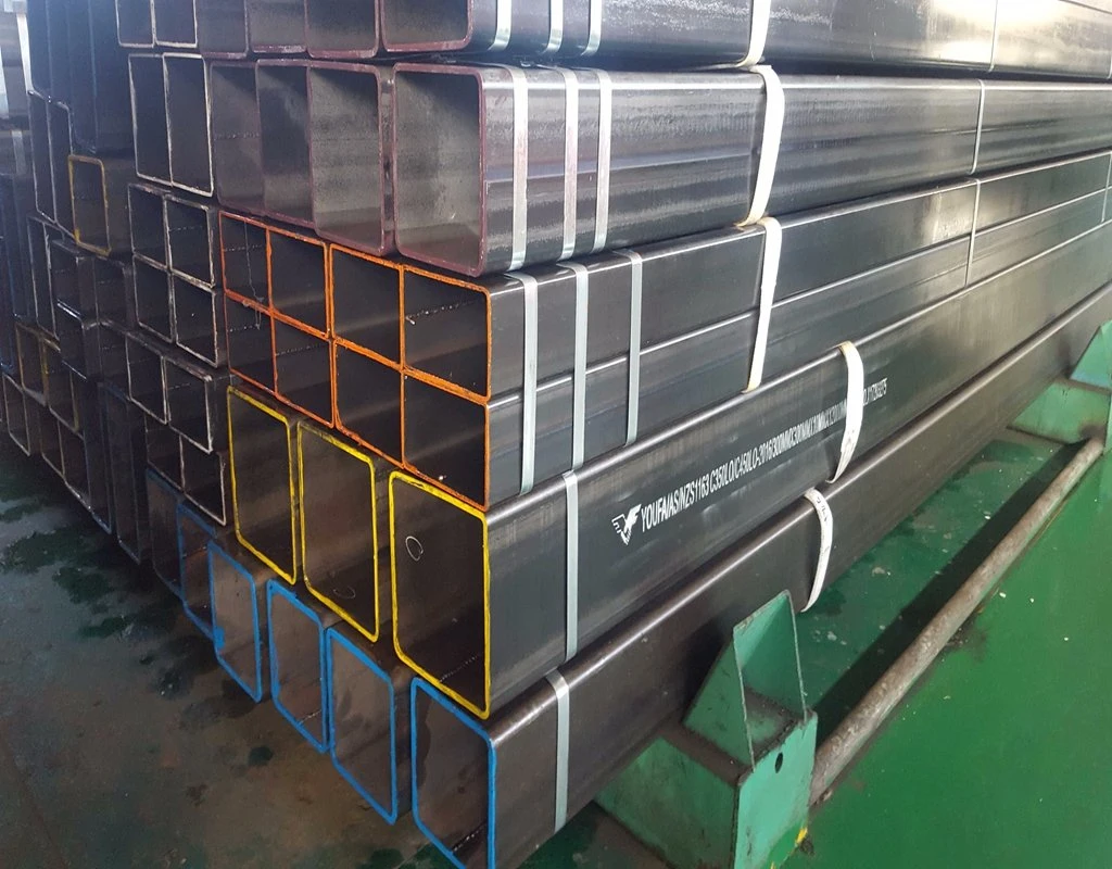 Mild Steel Oil or Galvanized Surface ASTM A500 Gr. B 60X60 75X75 50X150 50X100 Black Square &amp; Rectangular Steel Tubes Tubings