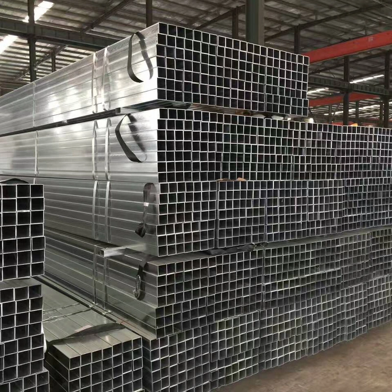 Corrugated Square Tubing Galvanized Steel Pipe Iron Rectangular Tube Price for Carports