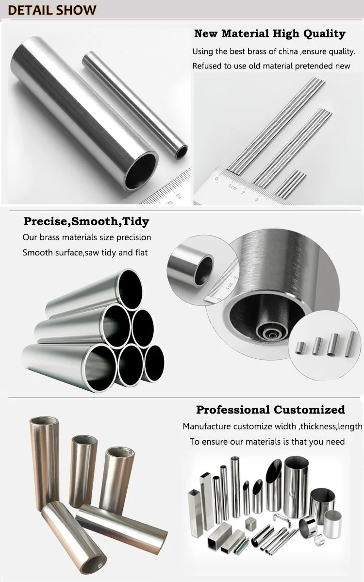 Factory 201 304 Stainless Steel Pipe Fittings Wholesale 316L Stainless Steel Decorative Round Pipe