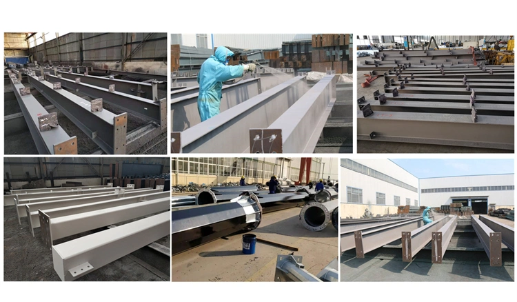 Steel Structure Q235 Q355 Galvanized H Section Shed Storage Metal Construction for Prefab Warehouse Workshop