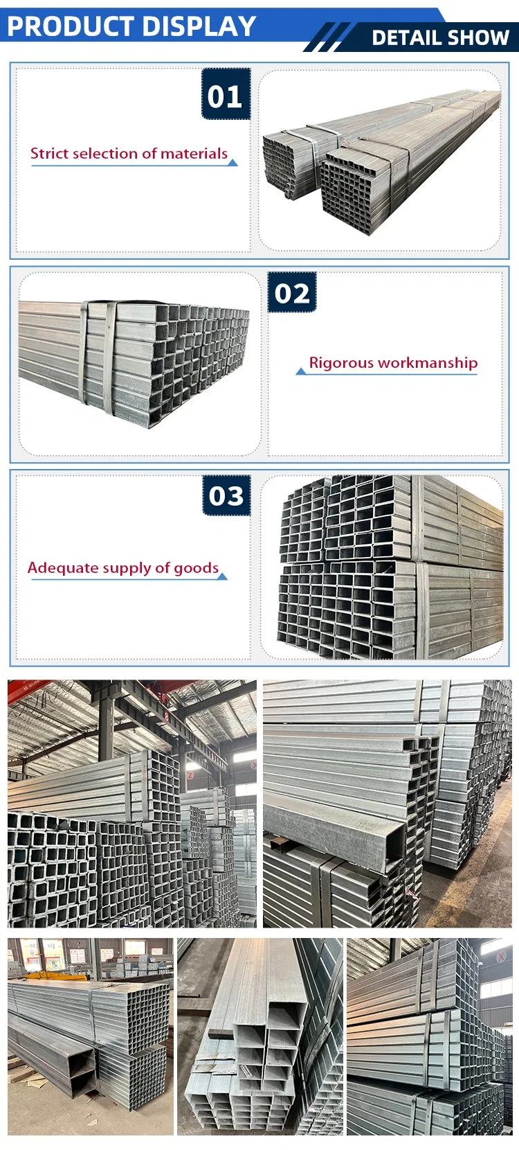 Rectangular Iron Pipe/ Hot Dipped Galvanized /Pre Galvanized Square Rectangular Steel Pipes Galvanised Tube