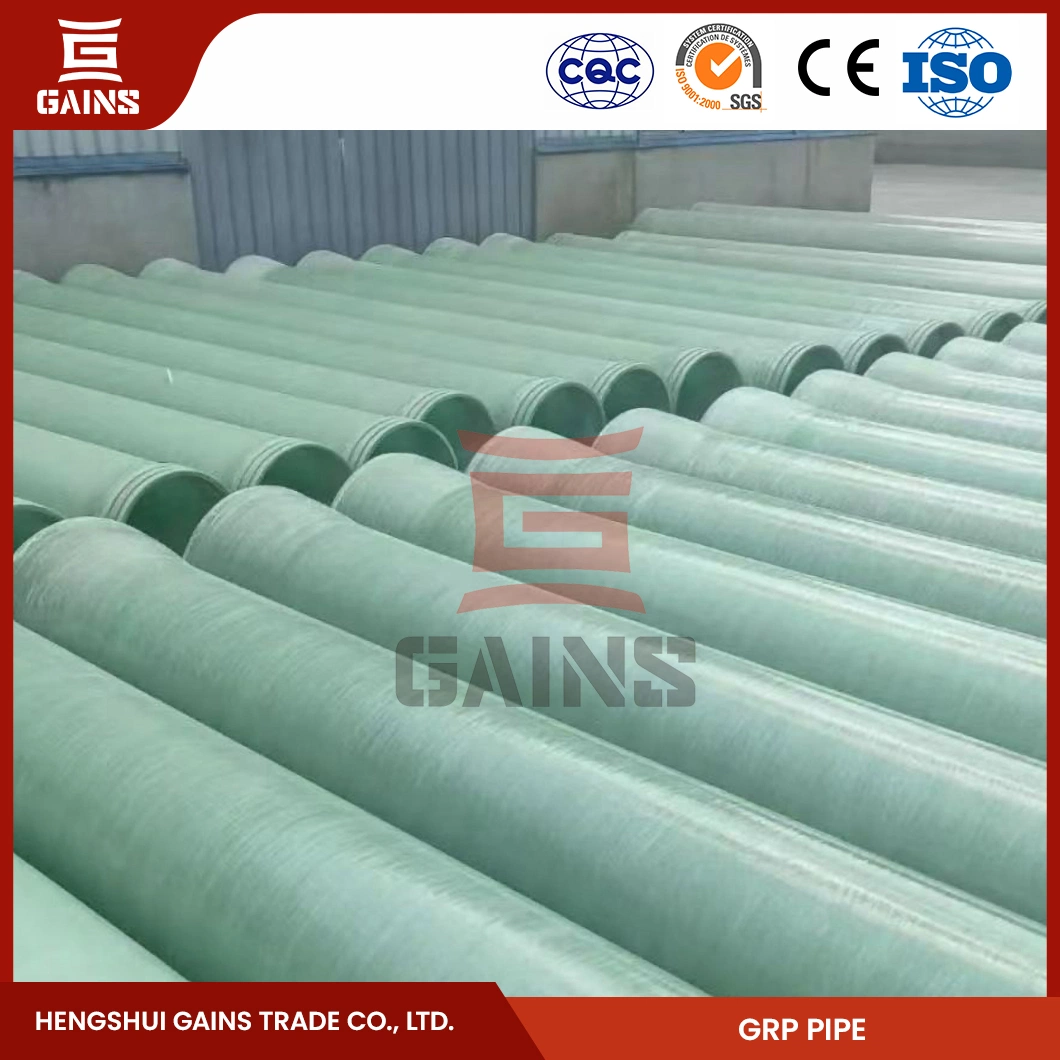 Gains FRP Sq Pipe Manufacturing Fiberglass Insulation Tube China GRP Concrete Lining Pipe