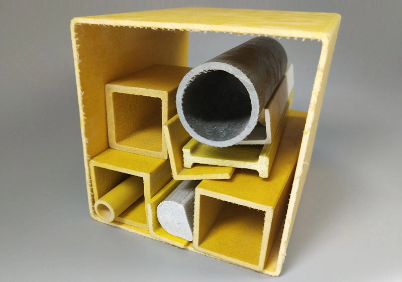 FRP Pultrusion Flexible Solid Composite Pultruded Fiberglass Profile Tube