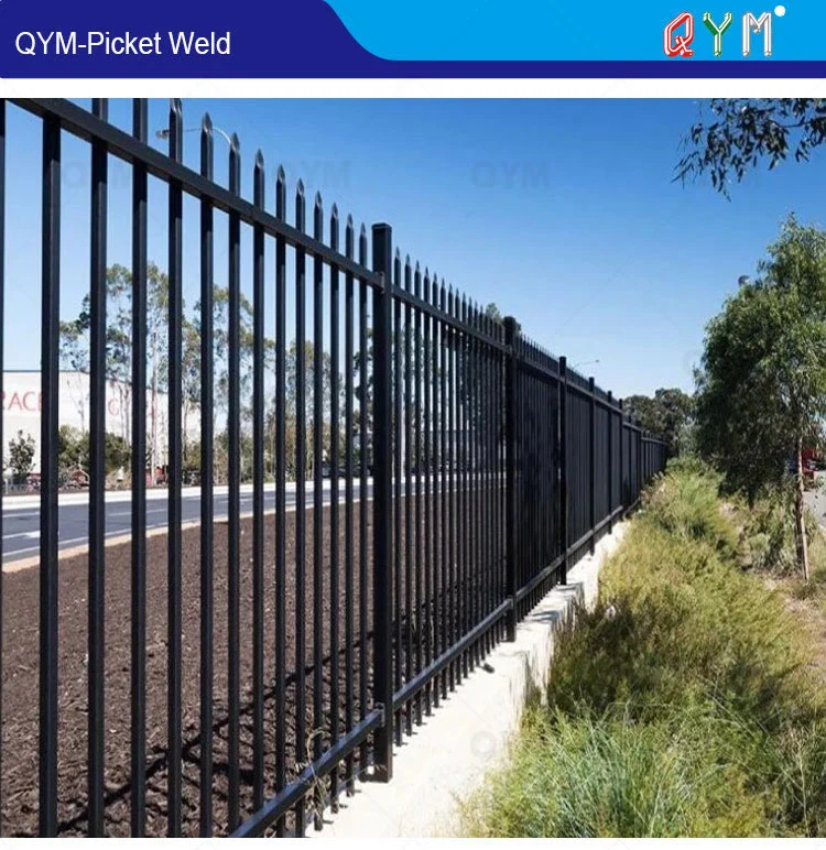 Iron Fence Panels Wrought Black Square Tubing Picket Fence