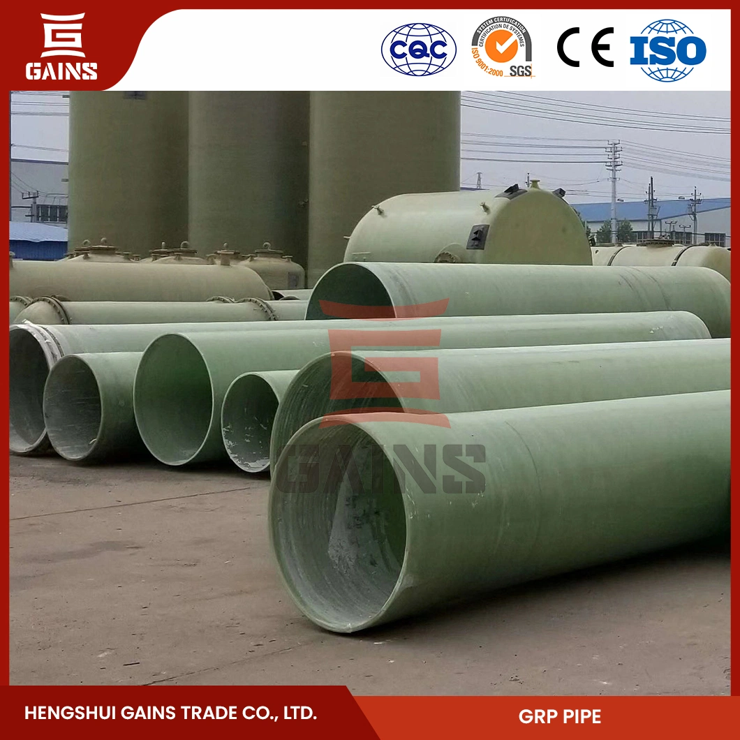 Gains Large Diameter Fiberglass Tube Manufacturers FRP Sq Pipe China FRP Caustic Pipe