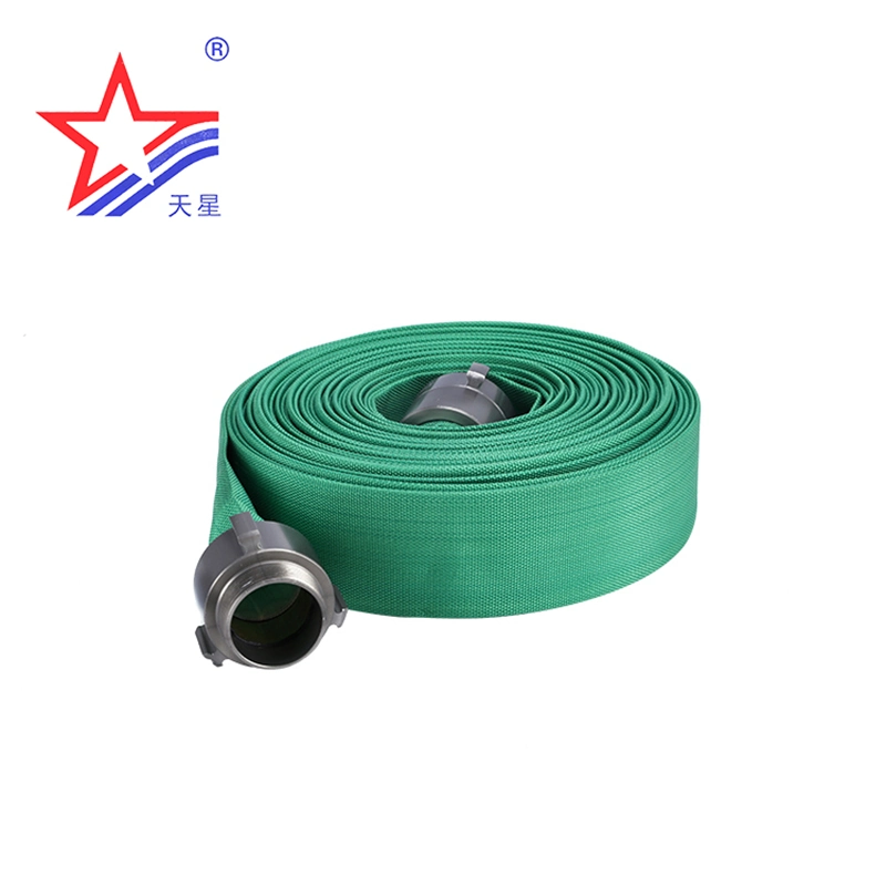 White Branch Pipe Fire Couplings Double-Jacket PVC/PU/ Rubber Lay-Flat Discharge Fire Hose (multiple size options)