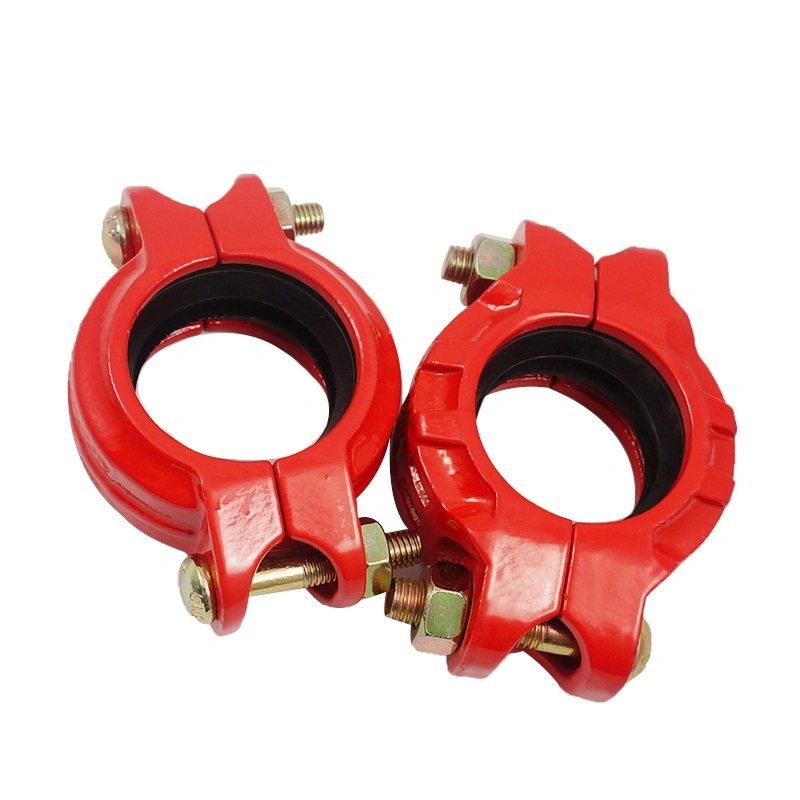 FM Approved Mechanical Fire Fighting Ductile Cast Iron Grooved Flexible Coupling Pipe Fittings