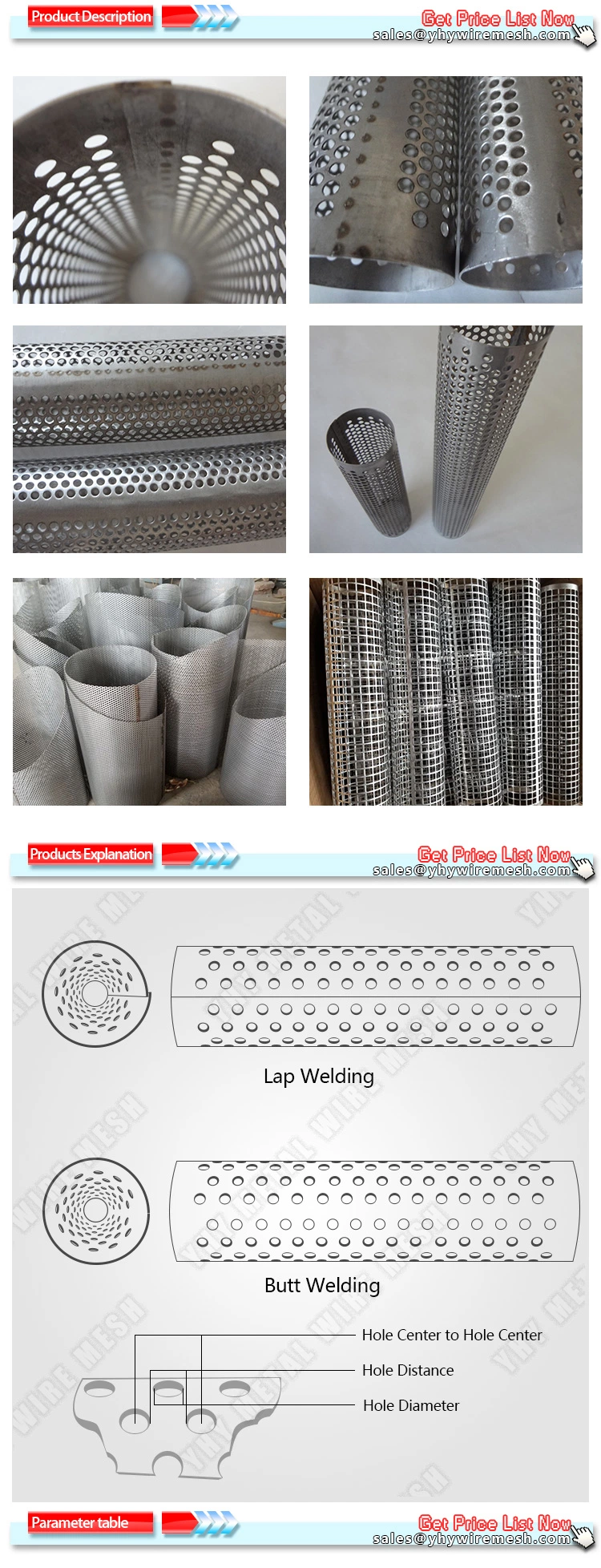 Stainless Steel Perforated Metal Pipe for Exhaust System with Factory Price