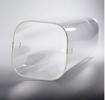 Customized Long Square Transparent Lamp Tube with Two Holes