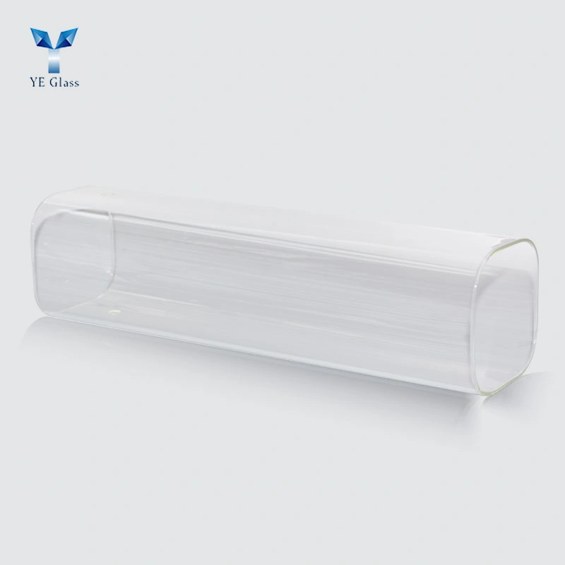 Customized Long Square Transparent Lamp Tube with Two Holes