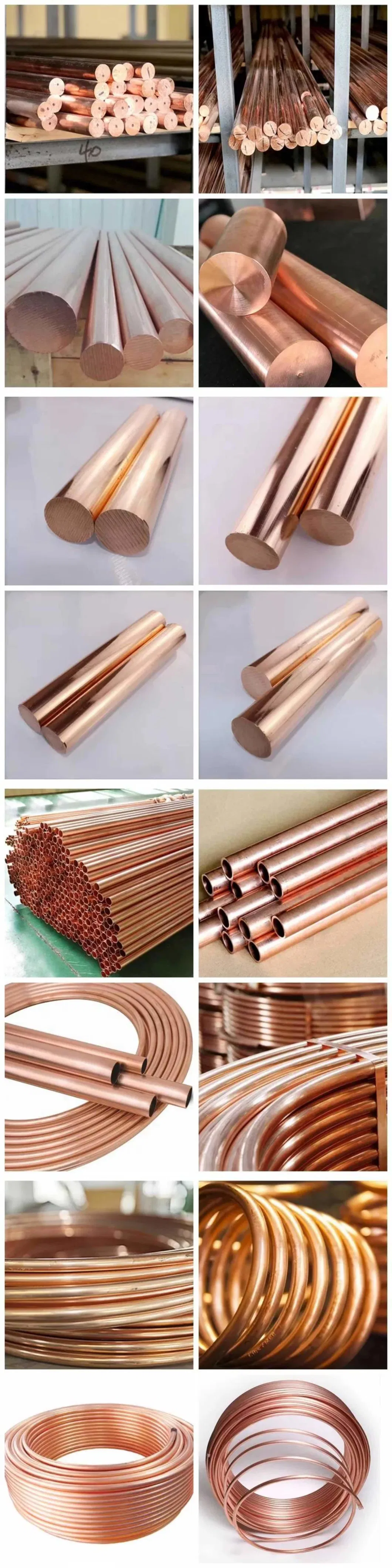 Copper Tube Factory Price Seamless Copper Tube Air Conditioner and Refrigeration Equipment Coppersheet/Plate/ Pipe/Tube