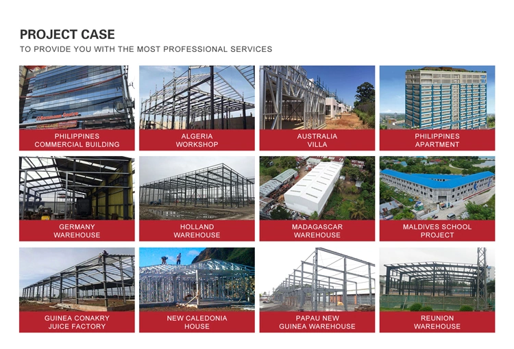 Prefab High Rise Two Story Metal Building Prefabricated Steel Structure