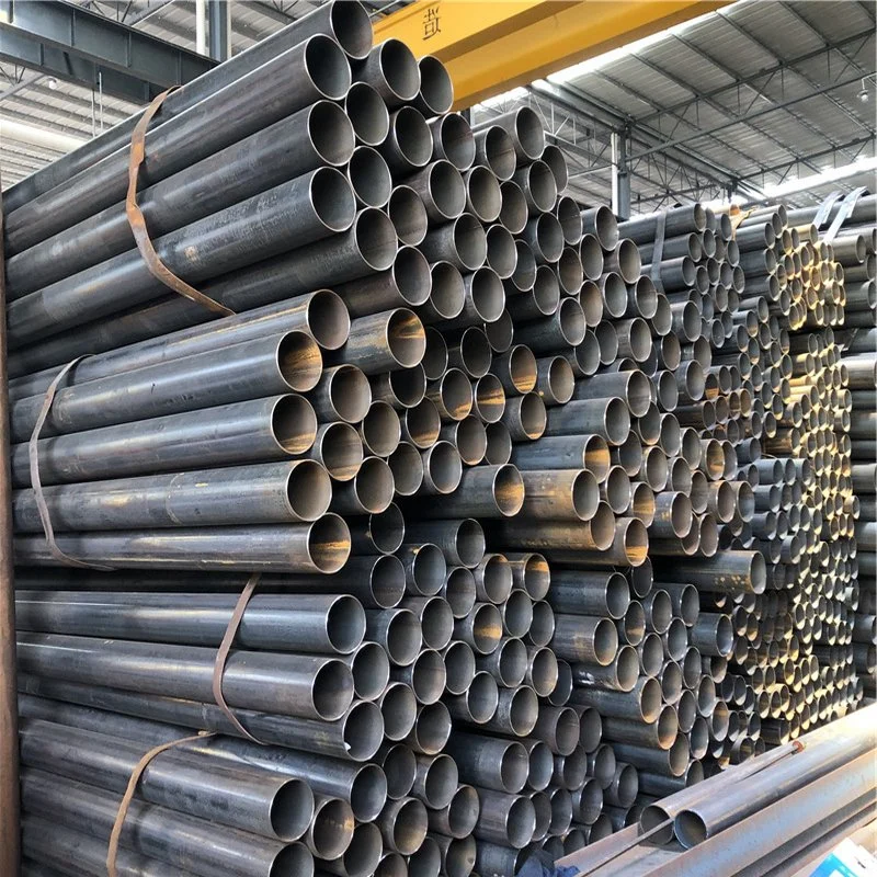 ASTM A53 API 5L Schedule 40 Gr. B Stright Seam Structural Carbon Steel Tube Round Hollow Thin Black Steel Pipe