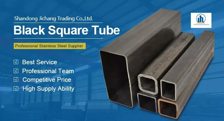 Black Hollow Section Carbon Steel Q235 Square Metal Tube Carbon Steel Pipe Tube