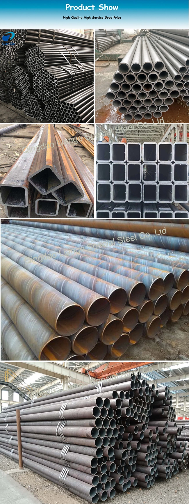 Liange ASTM Q235 Q345 Ss400 A36 Hot Rolled Hollow Section Square Steel Pipe Straight Welded Carbon Steel Pipe Tube Price