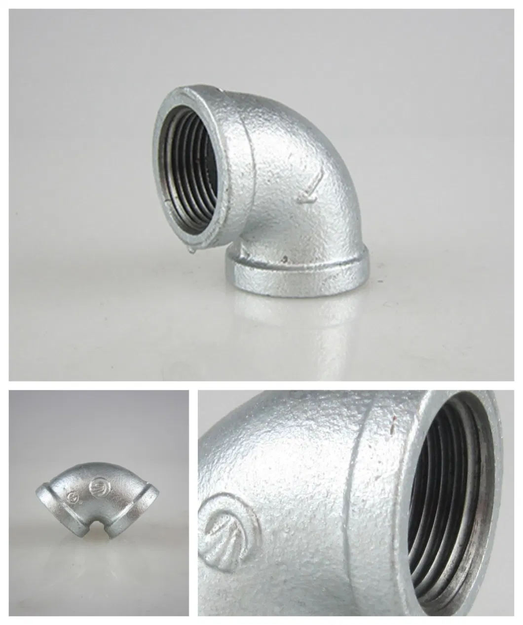 Fire Fighting System High Quality Banded Black/Galvanized Surface Malleable Iron Elbow