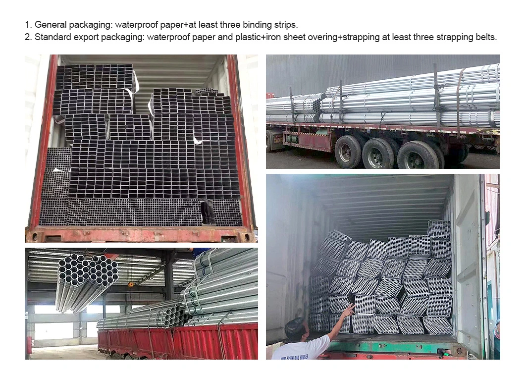 Building Material Welded Pre Galvanized Square Structure Steel Pipe Tube