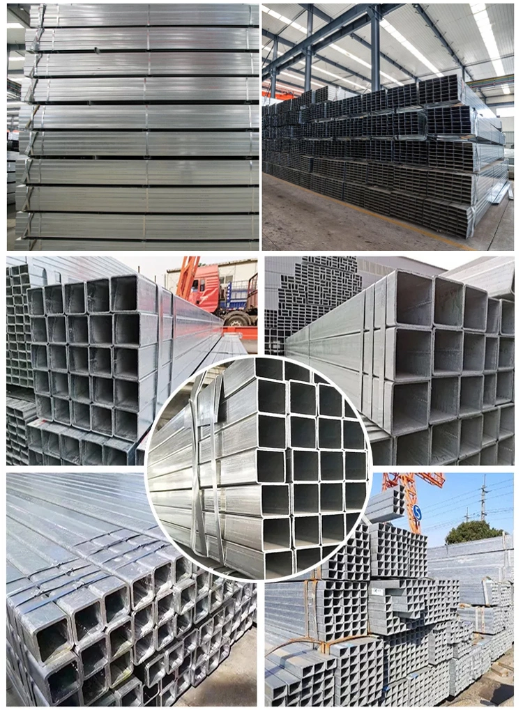 High Zinc Layer Square Tube for Curtain Wall 20*20-800*800 Thin-Walled Galvanized Square Tube