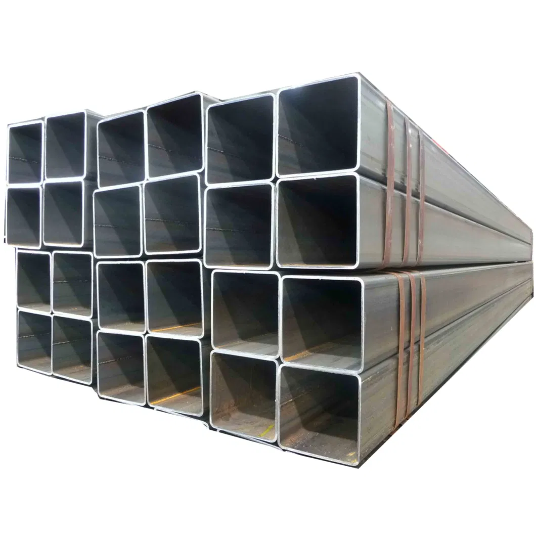 China Supply Q195 A36 Ss400 Q235B Low Carbon Black Steel Hot DIP Galvanized Coating Square Tube/Rectangular Hollow Tubular Steel Pipe