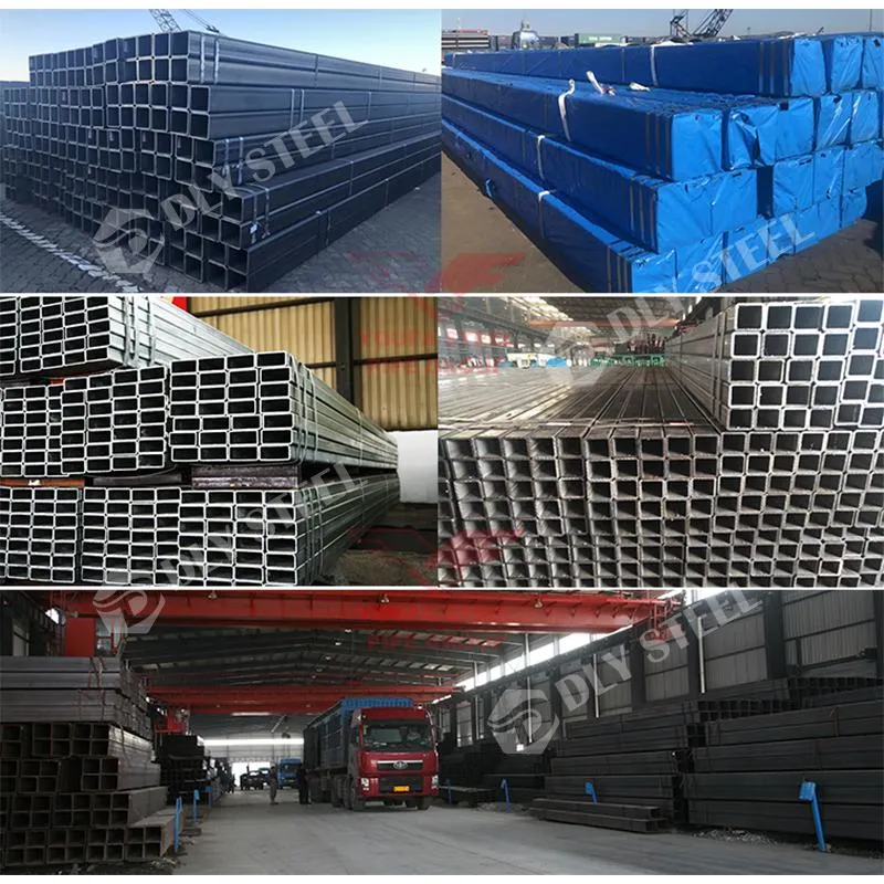 Black Pre-Galvanized Square Metal Tube Hot Rolled Hollow Section Carbon Steel Pipe Seamless Carbon Steel Tube