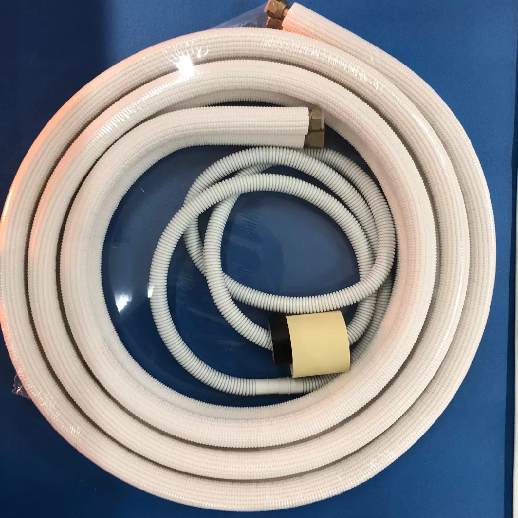 1/2+3/4 PVC Foam Insulated Copper Connecting Pipe for HVAC