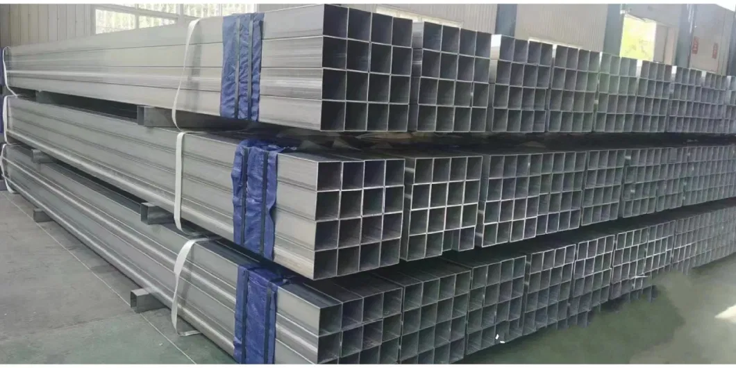 Rhs Shs Rectangular Hollow Section Square Galvanized Rectangular Steel Pipe Gi Hollow Section for Construction