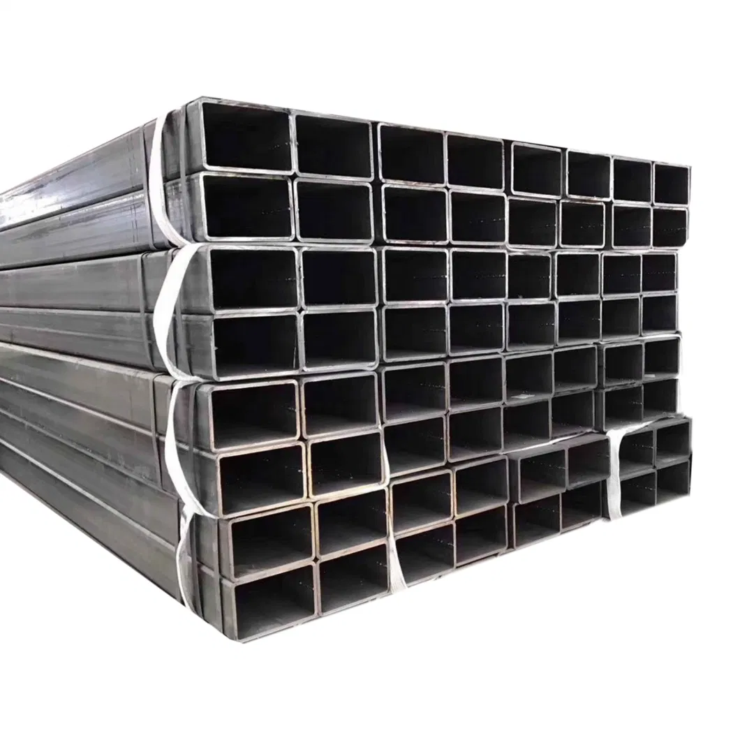 China Supply Q195 A36 Ss400 Q235B Low Carbon Black Steel Hot DIP Galvanized Coating Square Tube/Rectangular Hollow Tubular Steel Pipe