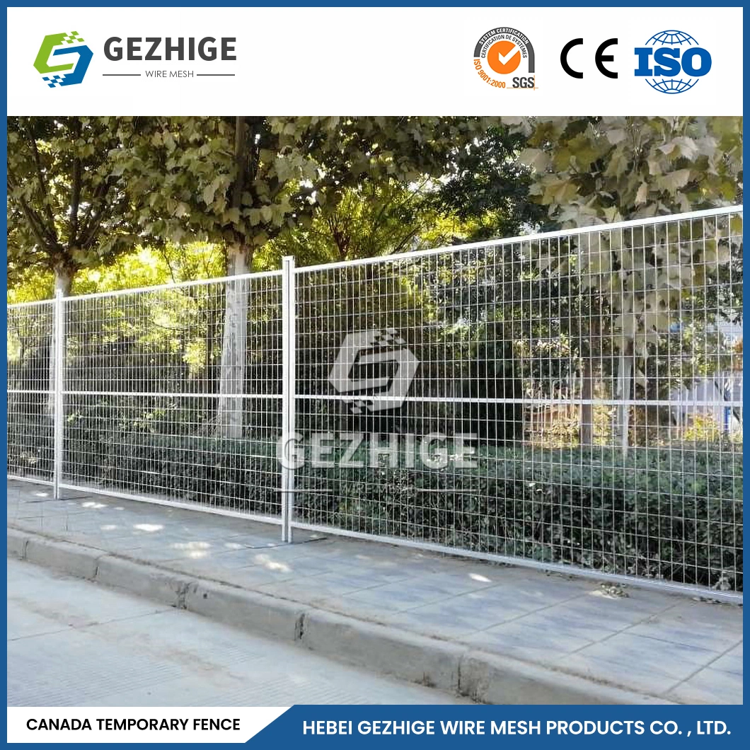 Gezhige Windoroof Temporary Fencing Canada 30 X 30 X 150 mm H. Right Square Steel Rod/Pipe Jobsite Fencing China Manufacturing Movable Fencing for Goats