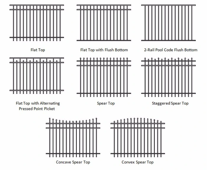 Steel Square Tube Design Galvanized Zinc Garrison Metal Fencing