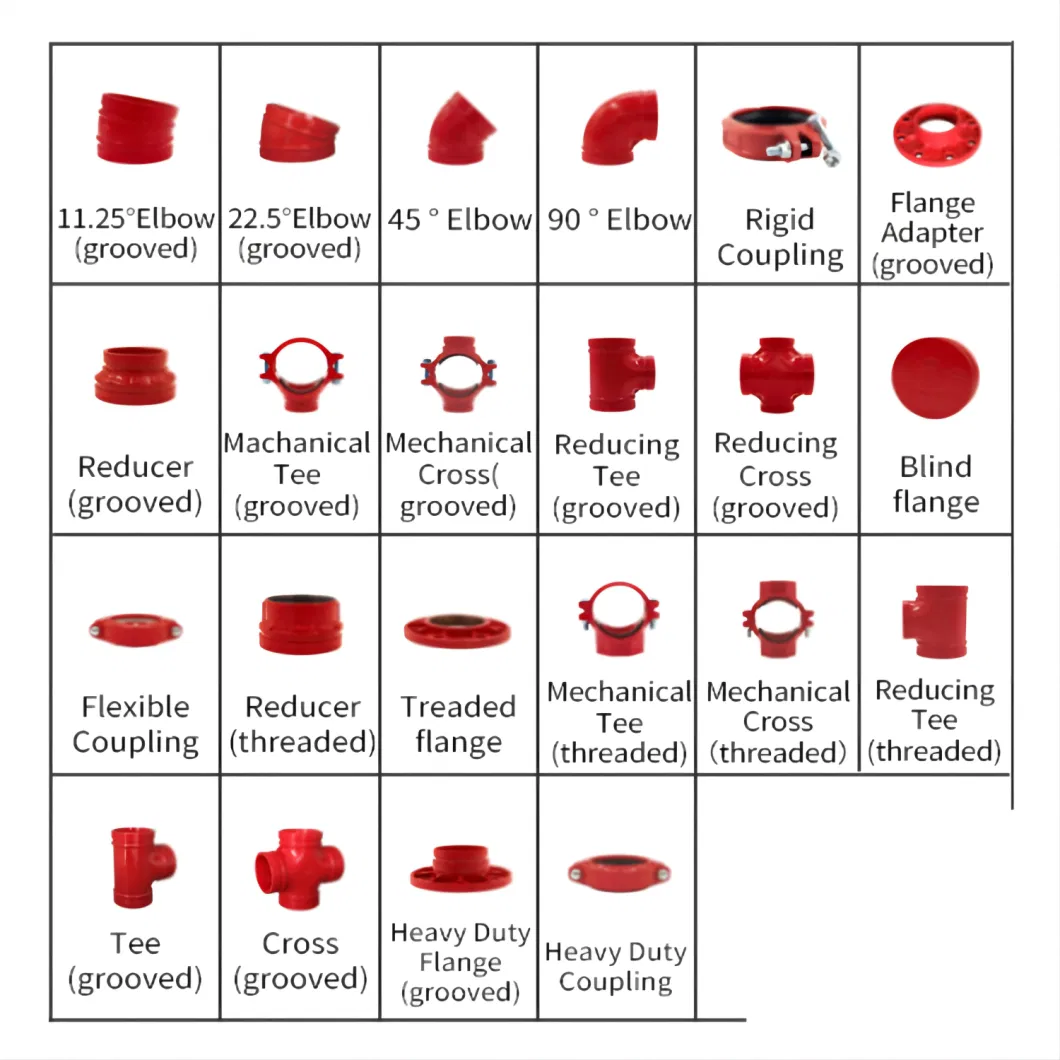 Grooved Fire Fighting Fitting Grooved Tee Pipe Fittings