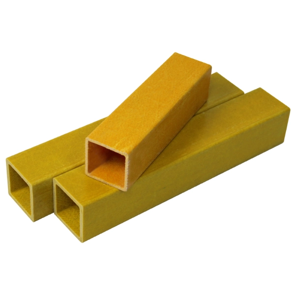 Anti Corrosion Fiberglass FRP GRP Pultruded Square Tubes for Guardrail / Fence / Ladder / Support