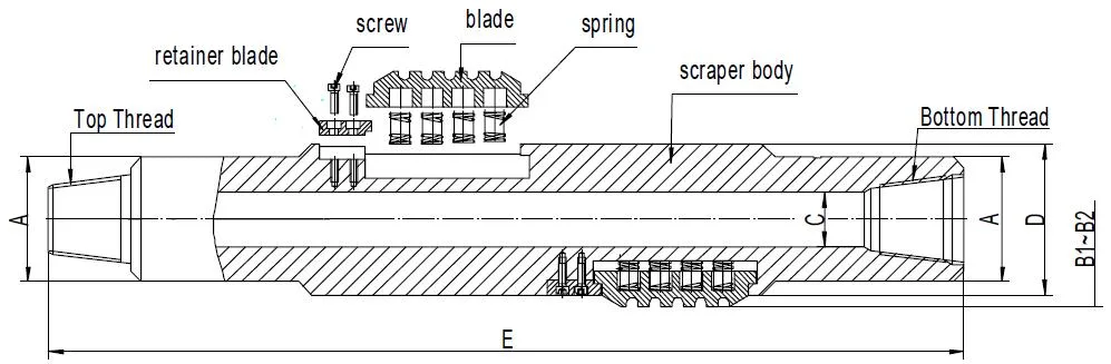 API Oil Well Drilling Tools Downhole Casing Scraper for Cleaning Cement