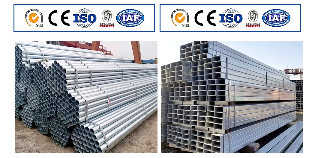 Pre Galvanized Mild Steel Square and Rectangular Hollow Sections Tube