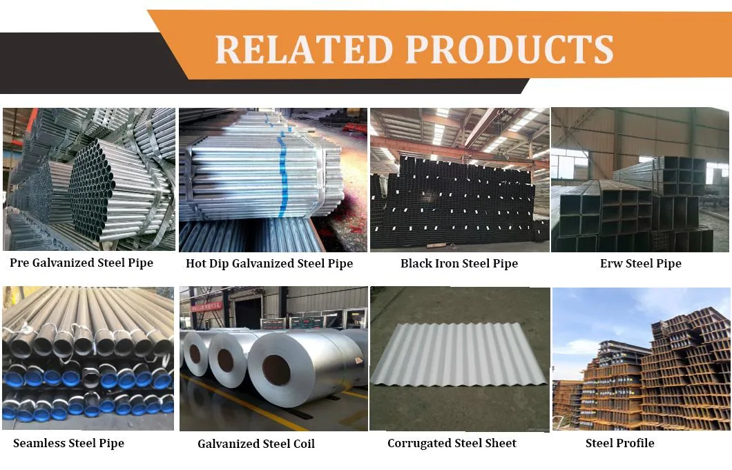 Square/Rectangular/Decoration/Building/Fence/Pre Galvanized Steel Pipe Tube