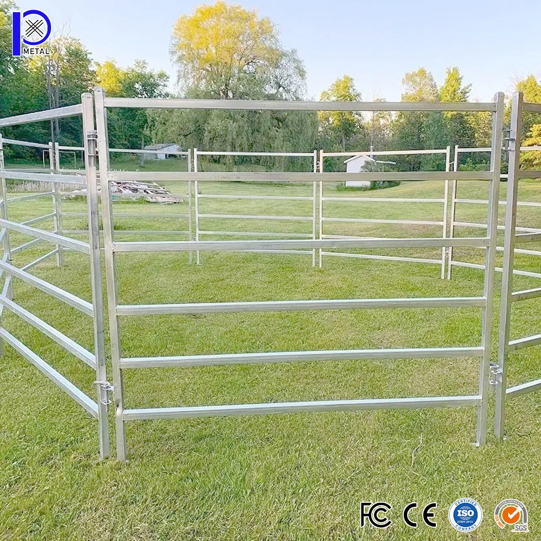 Pengxian Steel Pipe Wire Mesh Garden Fence China Factory Anti Rust Metal Fence 40 X 40 mm Square Rails 4 Rails Post and Rail White PVC Horse Farm Fence