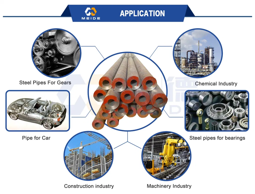 Round Seamless Tube Hot Formed Structural Steel Pipe 1345 Smn443 46mn7 1.0912 Alloy Steel Tube Machining Purpose Pipes