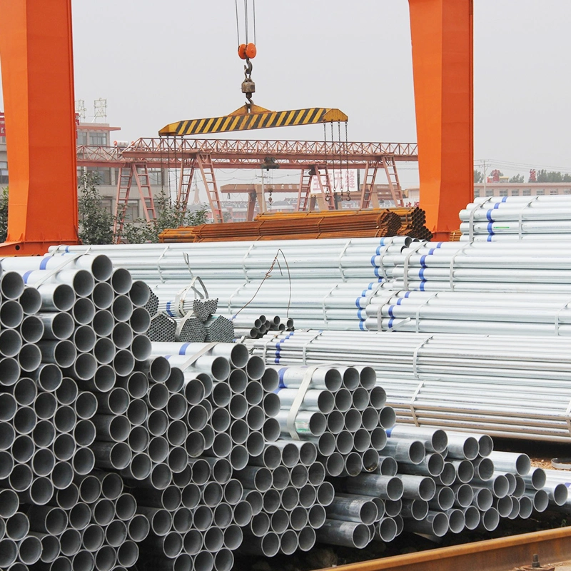 Hot Dipped Hollow Tube Pre Galvanized 6 Meter Customized Seamless / ERW / Welded Carbon Steel Square / Round Pipe for Greenhouse