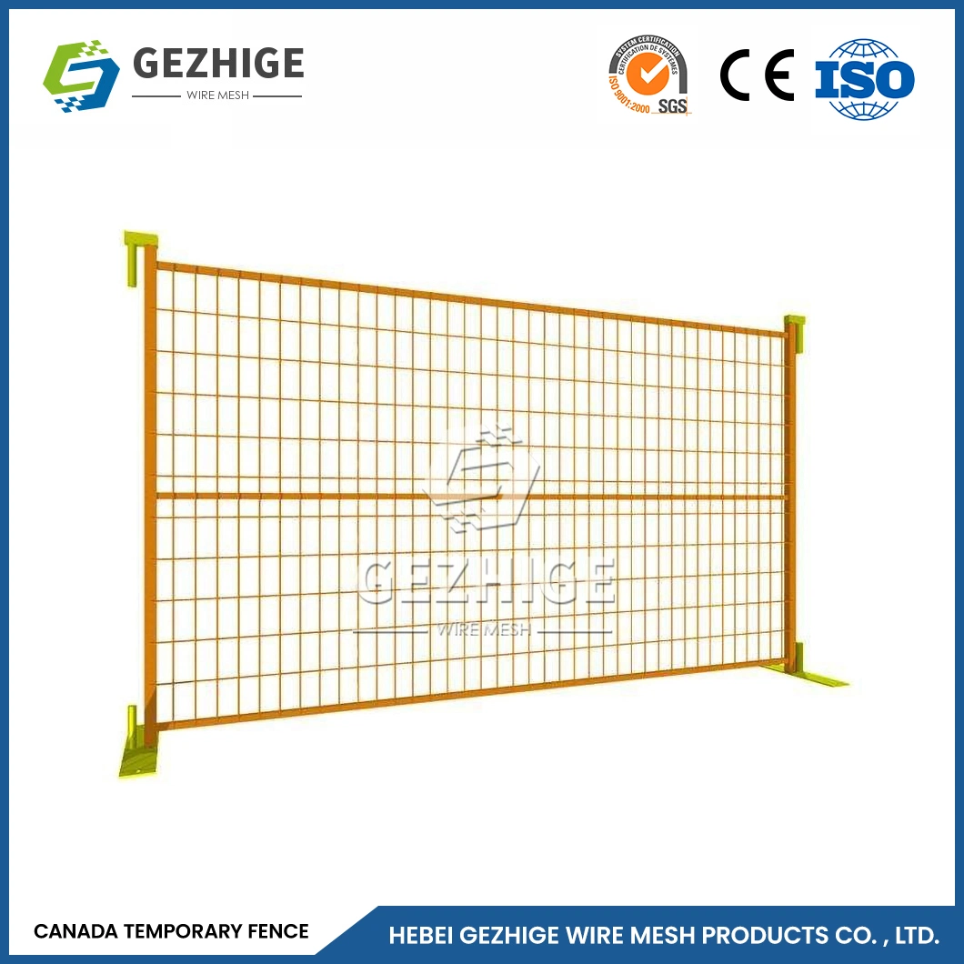 Gezhige Windoroof Temporary Fencing Canada 30 X 30 X 150 mm H. Right Square Steel Rod/Pipe Jobsite Fencing China Manufacturing Movable Fencing for Goats