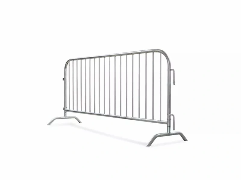 8.5 FT Portable Metal Road Safety Temporary Fence Pedestrian Barricade Galvanized 32mm Dra Square Tube Welded Steel Fence Panel Guardrail Crowd Control Barrier