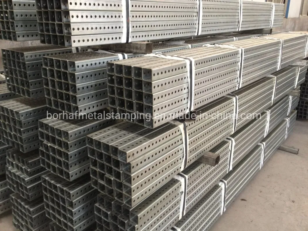 Galvanized Steel Perforated Square Tube Hollow Section Steel Structural Pile Sign Post