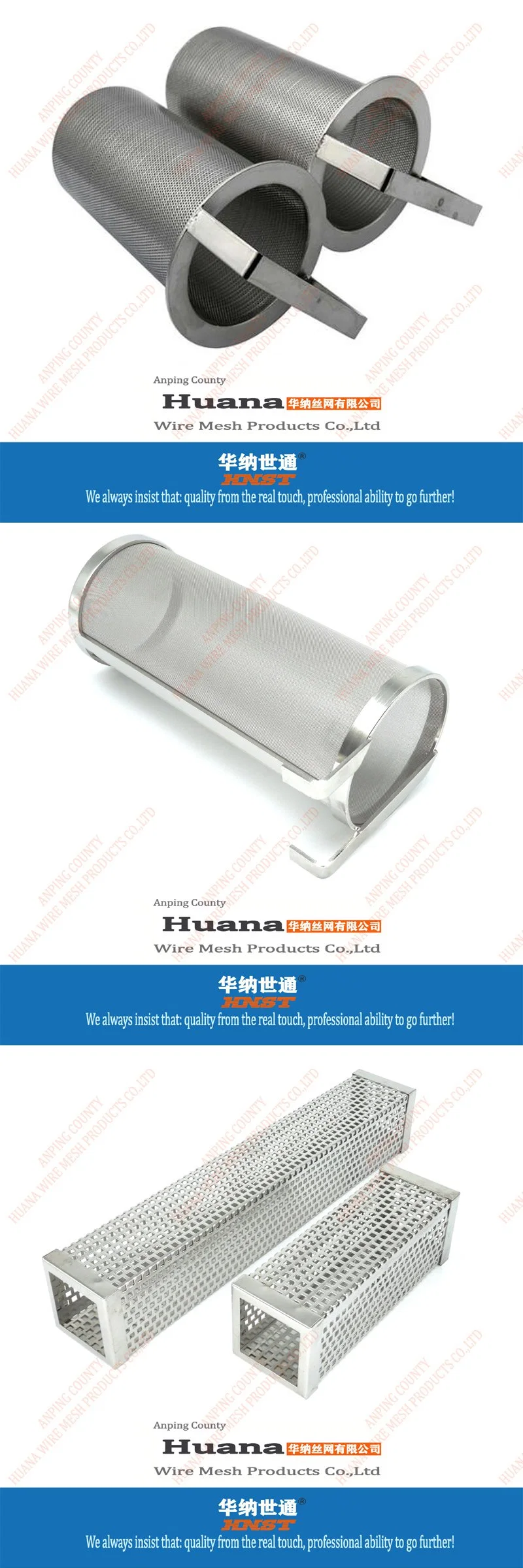 Stainless Steel Filter Wire Mesh Screen Tube Punching SUS 304 Filter Tube for Chemical Industry