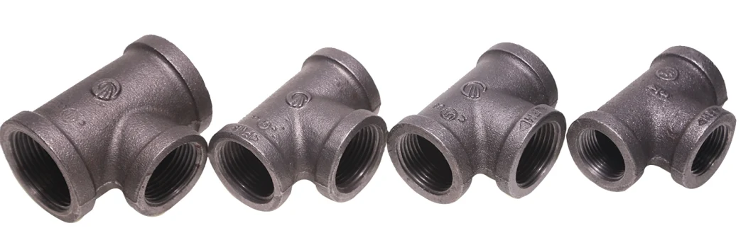 Manufacturer Sale Black Heavy Duty Malleable Iron Pipe Fitting Tee