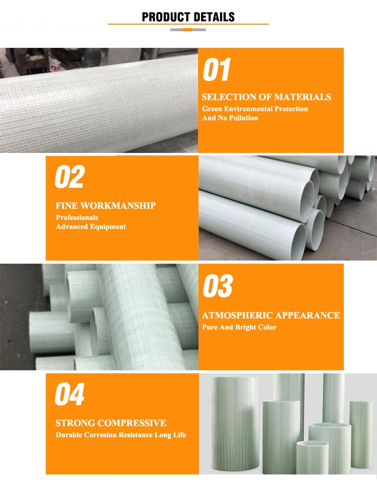 Professional Production Fiberglass Tube for Oil Gas Transmission