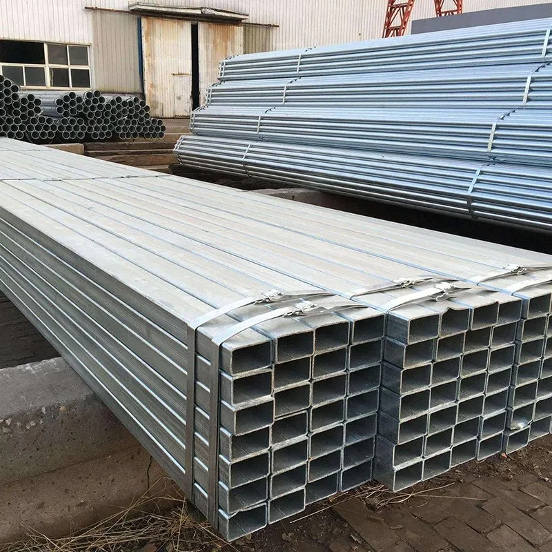 Hot DIP Galvanized Square Steel Pipe and Tube 10X20 20X40 Galvanized Rectangular Tube