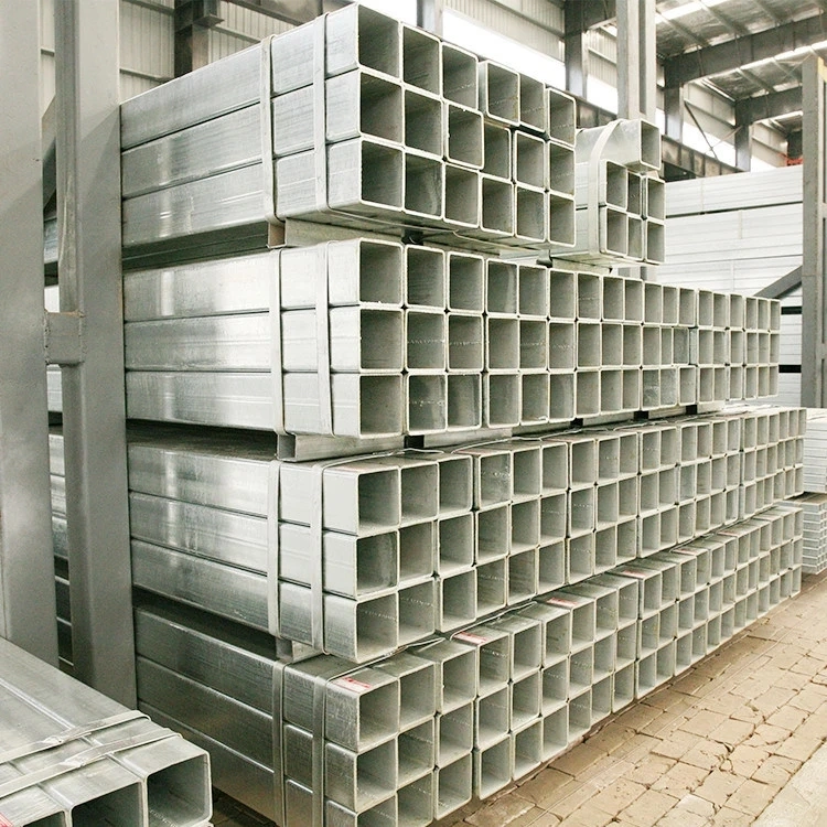 ASTM A53 Galvanized Welded Pipes Square and Rectangular Hollow Section Iron Steel Pipes