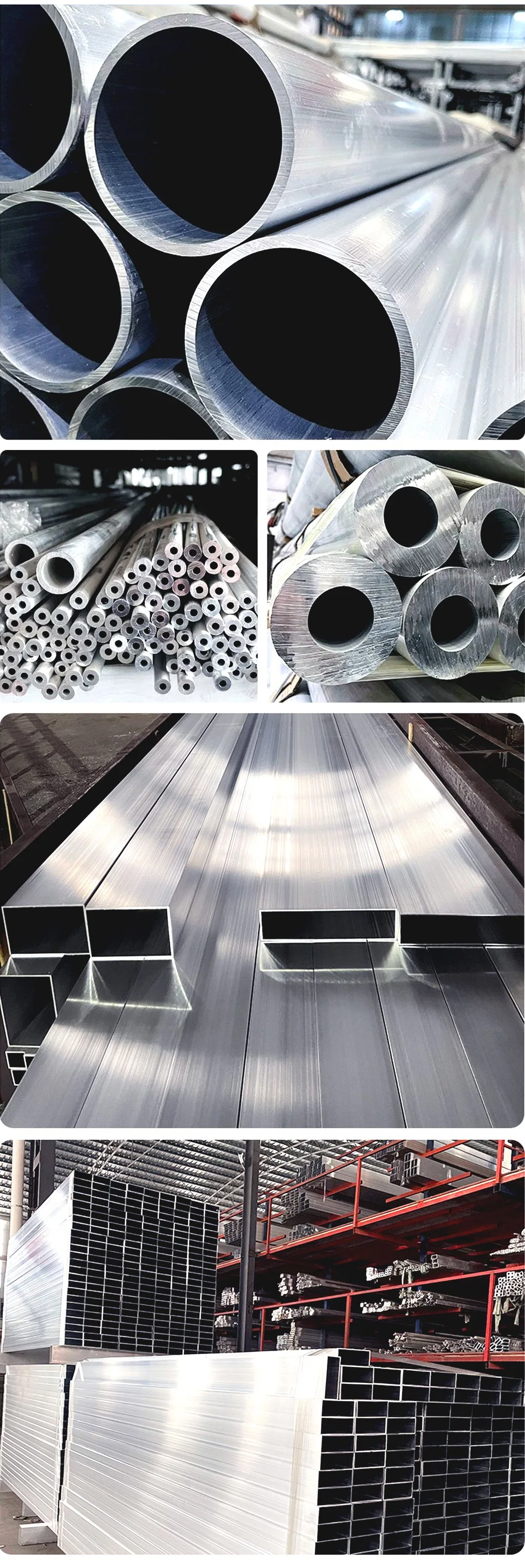 Hollow Aluminium Square Tube Cold Drawn Thin Wall Aluminum Pipe Tube 7075 T6 Aluminum Tube